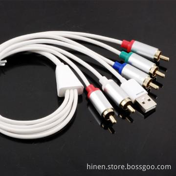 Apple Dock Adapter to Component AV Cable with USB Apple MFi